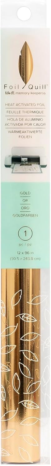 We R Memory Keepers 0633356605782 Foil Quill, 30,4 cm x 243,8 cm Rulo, Altın Rengi, m/dk