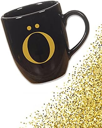 HKSO2101 Ö harfli Siyah Kupa Bardak