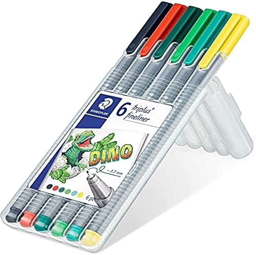 334 SB6CS10 Triplus  Dino 0.3 mm 6'lı Set Karışık Renk