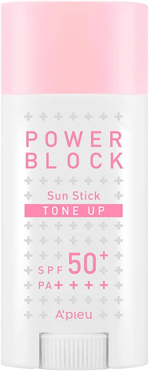 A'PIEU Ton Eşitleyici Aydınlatıcı Stick Güneş Koruyucu Power Block Tone Up Sunstick SPF50 Pa