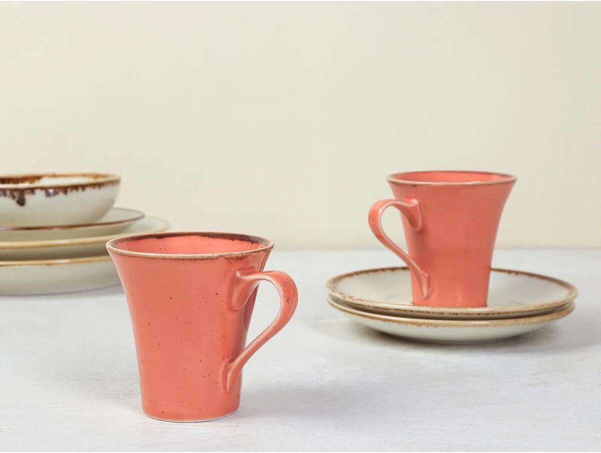 Seasons Turuncu&Bej 2 Kişilik Kahve Takımı 70Cc 04Alm008834