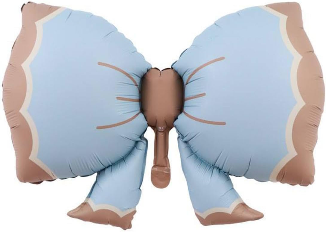 Retro Fiyonk Pastel Folyo Balon Büyük Boy Mavi 90-61 Cm