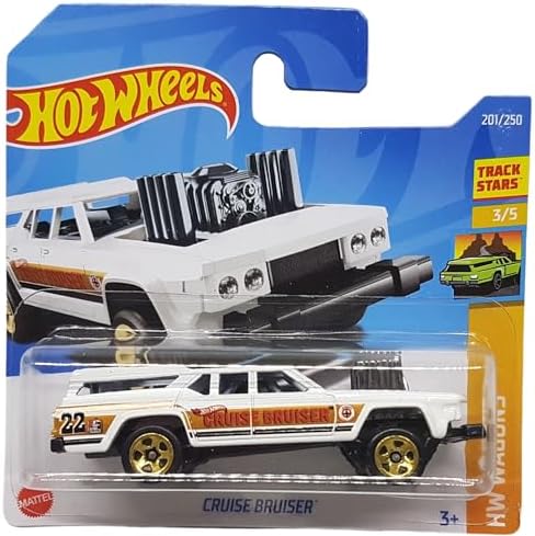 - Cruise Bruiser - HW Wagons 3/5 - HCX72 - Short Card - Track Stars - Beyaz - Mattel 2022