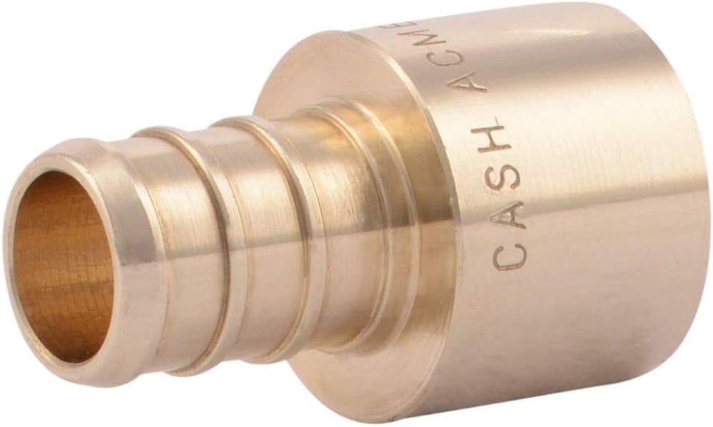 1/2 x 1/2 inç Sıkma Dişi Ter Adaptörü, 10'lu Paket, Pirinç Tesisat Armatürü, PEX Boru, PE-RT, UC600LFA10