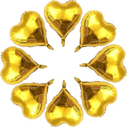 25 Adet Kalp Folyo Balon 10 Inç