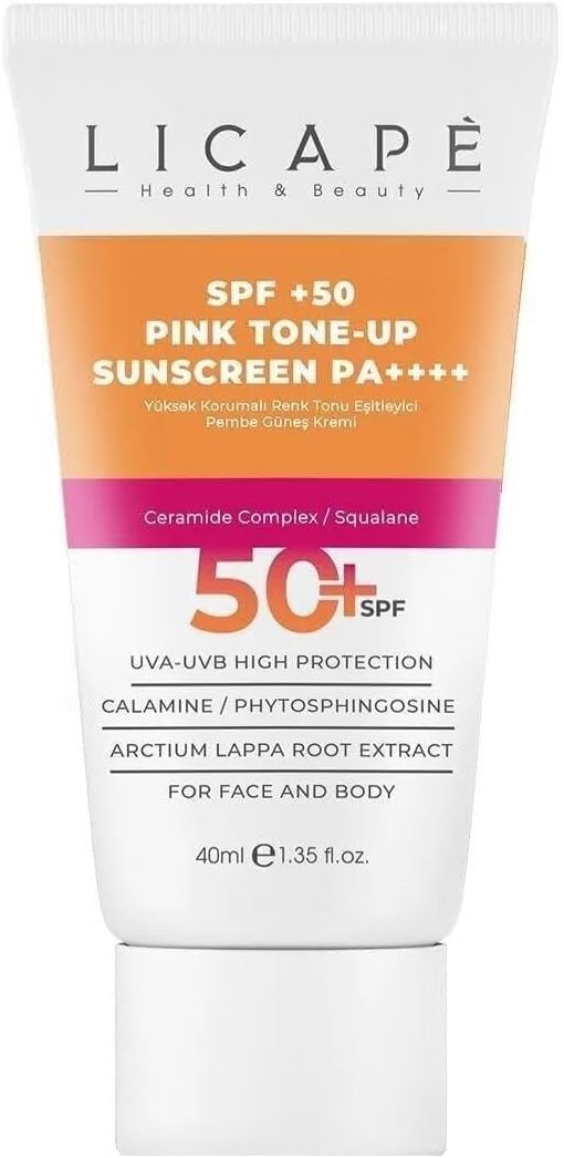 Licape Yüksek Korumalı Pink Güneş Kremi – SPF 50 Renk Tonu Eşitleyici ve Aydınlatıcı Yüz Güneş Kremi – Suya Dayanıklı, Nemlendirici ve Cilt Bariyerini Destekleyici – 40 ml