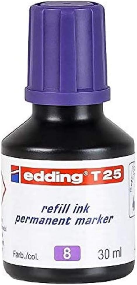 T 25 permanent yedek mürekkep - kalıcı mürekkep - mor - 25 ml