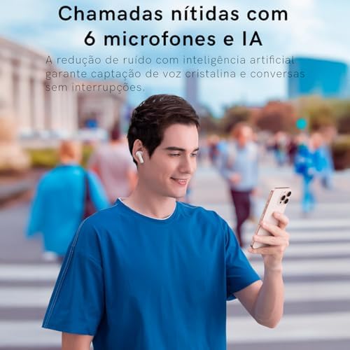 BP1 Pro ANC Kablosuz Kulaklık 6 Mikrofon IP55 55 Saat Beyaz