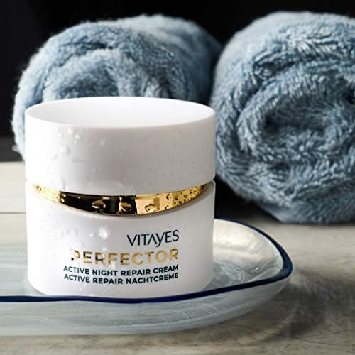VITAYES Perfector Yaşlanma Karşıtı Yoğun Nemlendirici Gece Kremi DNA Onarım Mekanizmasını Uyaran Etkili Formül, 50 ml