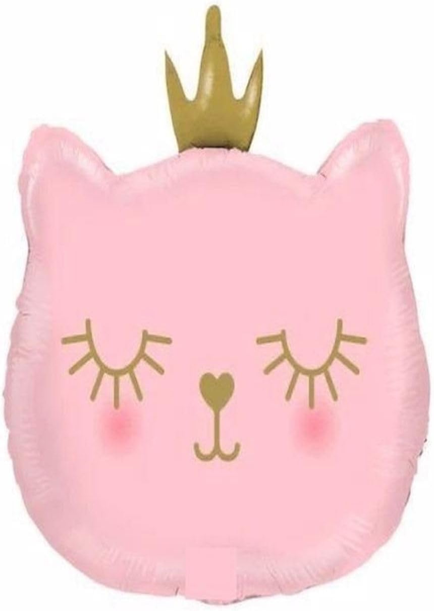 Kedi Pembe Folyo Balon