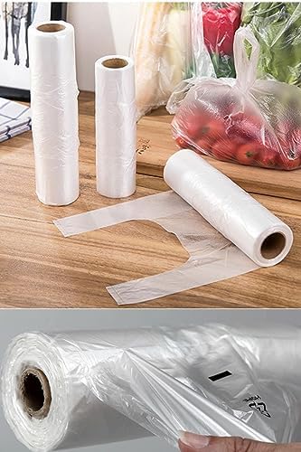 Tek Kullanımlık Market Atlet Torba Poşet - Orta Boy - Şeffaf - 200 Adetlik 3 Rulo / 600 Torba