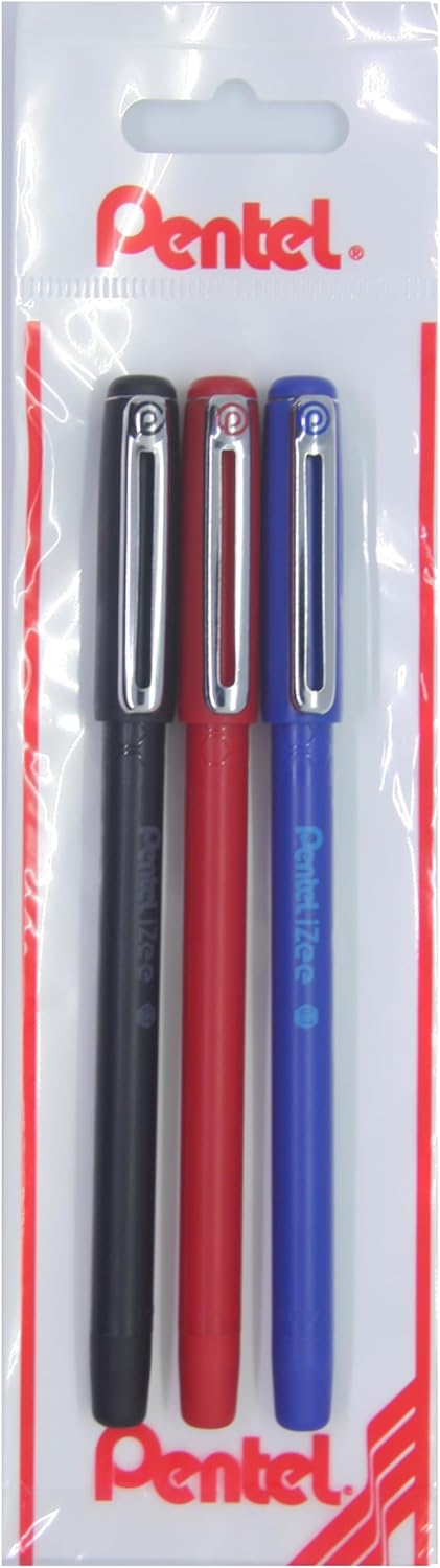 0.7 mm Yağ Bazlı Kapaklı Roller Kalem - iZEE SİY-KIR-MAV