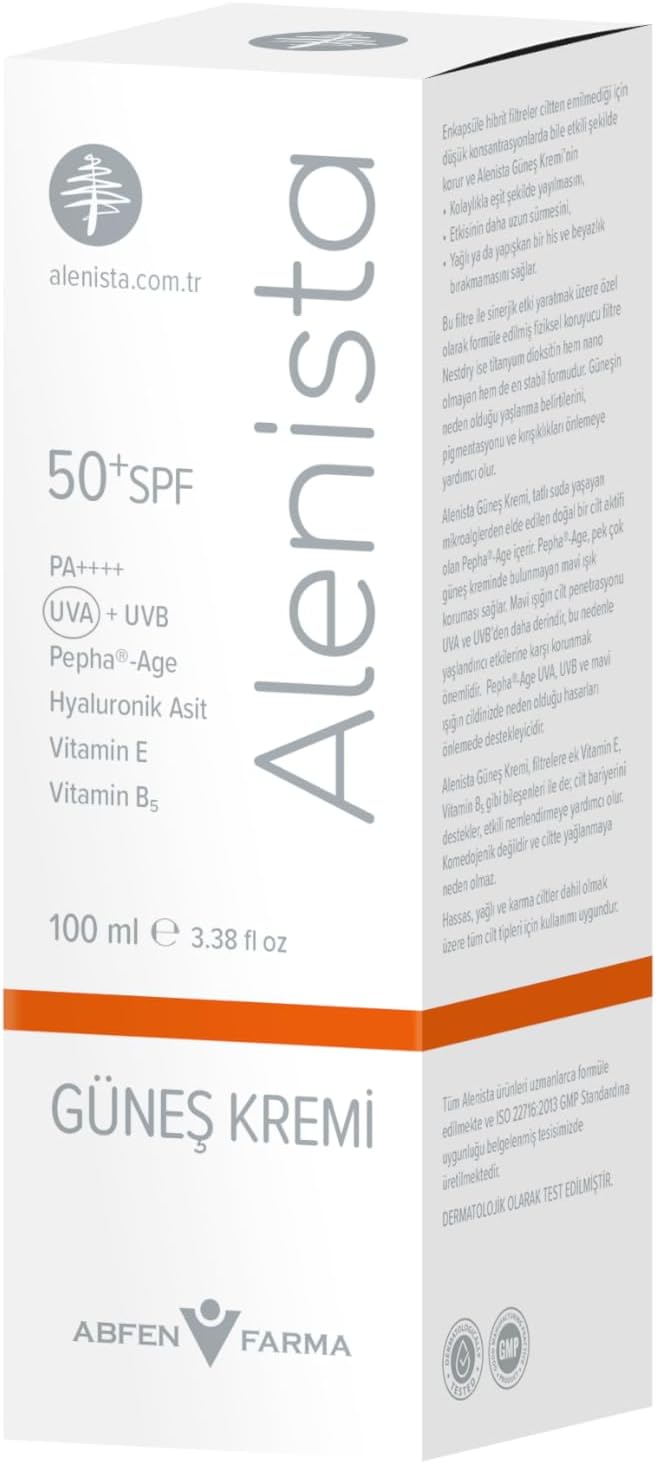 Alenista SPF50 UV Kaynaklı Güneş Kremi 100 ML
