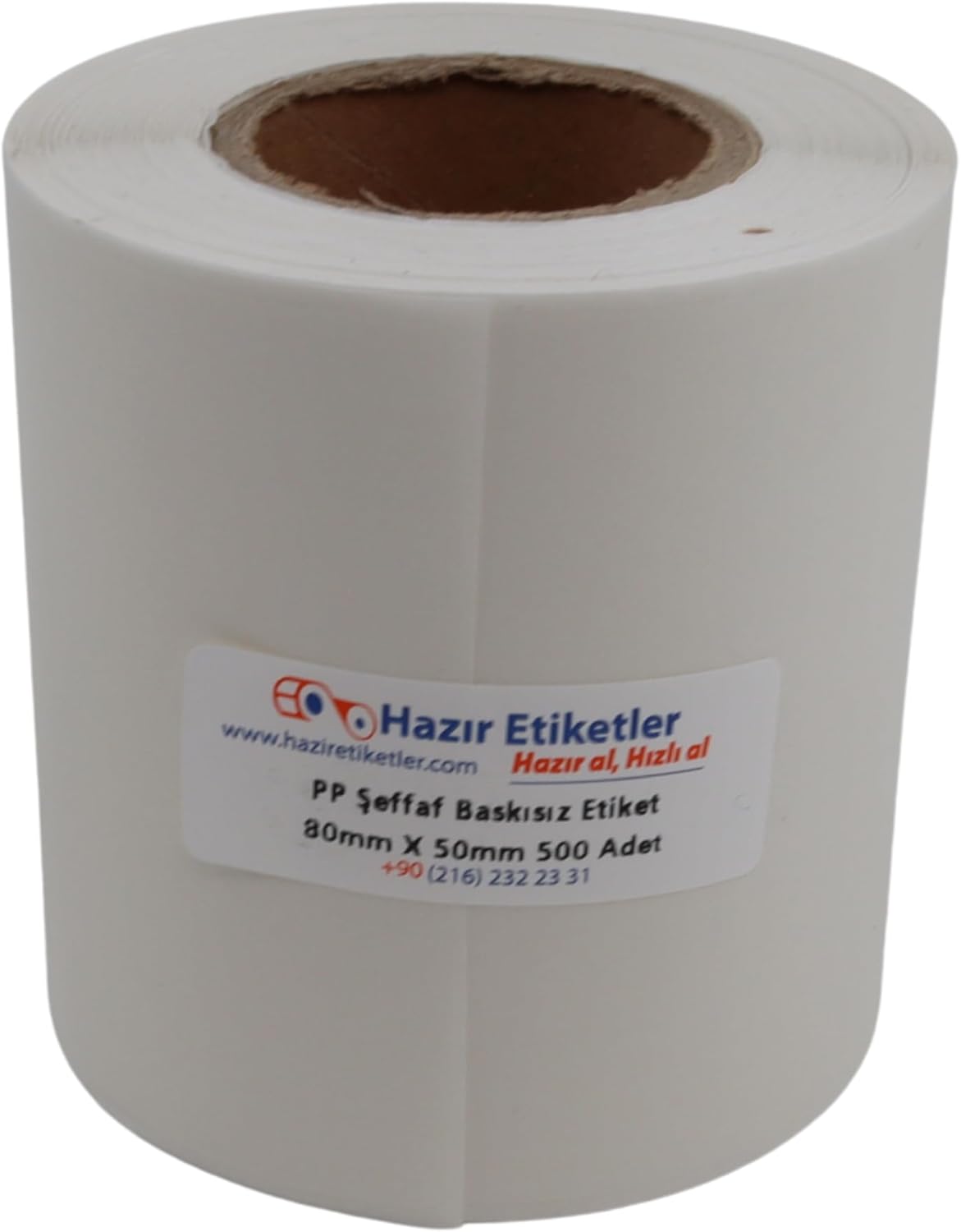 PP Şeffaf Baskısız Noter Fotoğraf Kapatma Etiketi 80x50 mm – Rulo 500 Adet (Kutu Kapatma Etiketi)