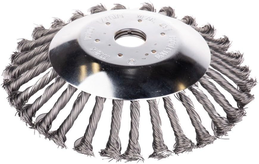 Genel 8 İnç Çelik Tel Fırça Seti, 3 Parça Metal Yabani Ot Kesici Başlık, Motorlu Tırpan için Kıyı Temizleme Aparatı, 17.78 cm, Sert Metal Tel Yapı