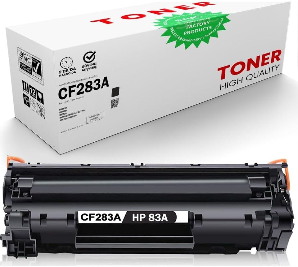 HP Uyumlu CF283A CRG-737 Laserjet Uyumlu CF283A CRG-137/337/537/737 H P M201Dw M225DN 2000 Sayfa Kapasiteli Muadil Toner