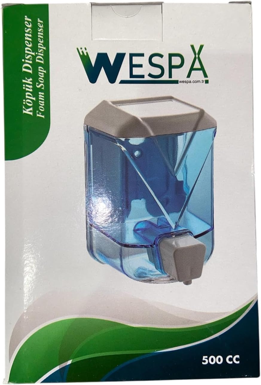 Şeffaf köpük Sabunluk, Duvara Monte Edilebilir, Mor ve Beyaz, 500ml