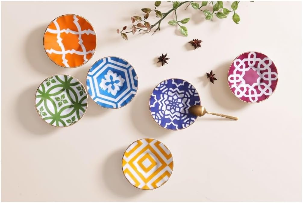 Morocco Karma Renk Çay Tabağı 12 cm 6lı