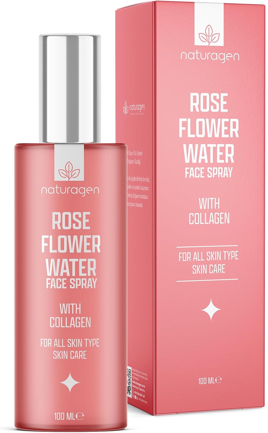 Naturagen Collagen Rose Flower Water Face Spray with Collagen 100ml