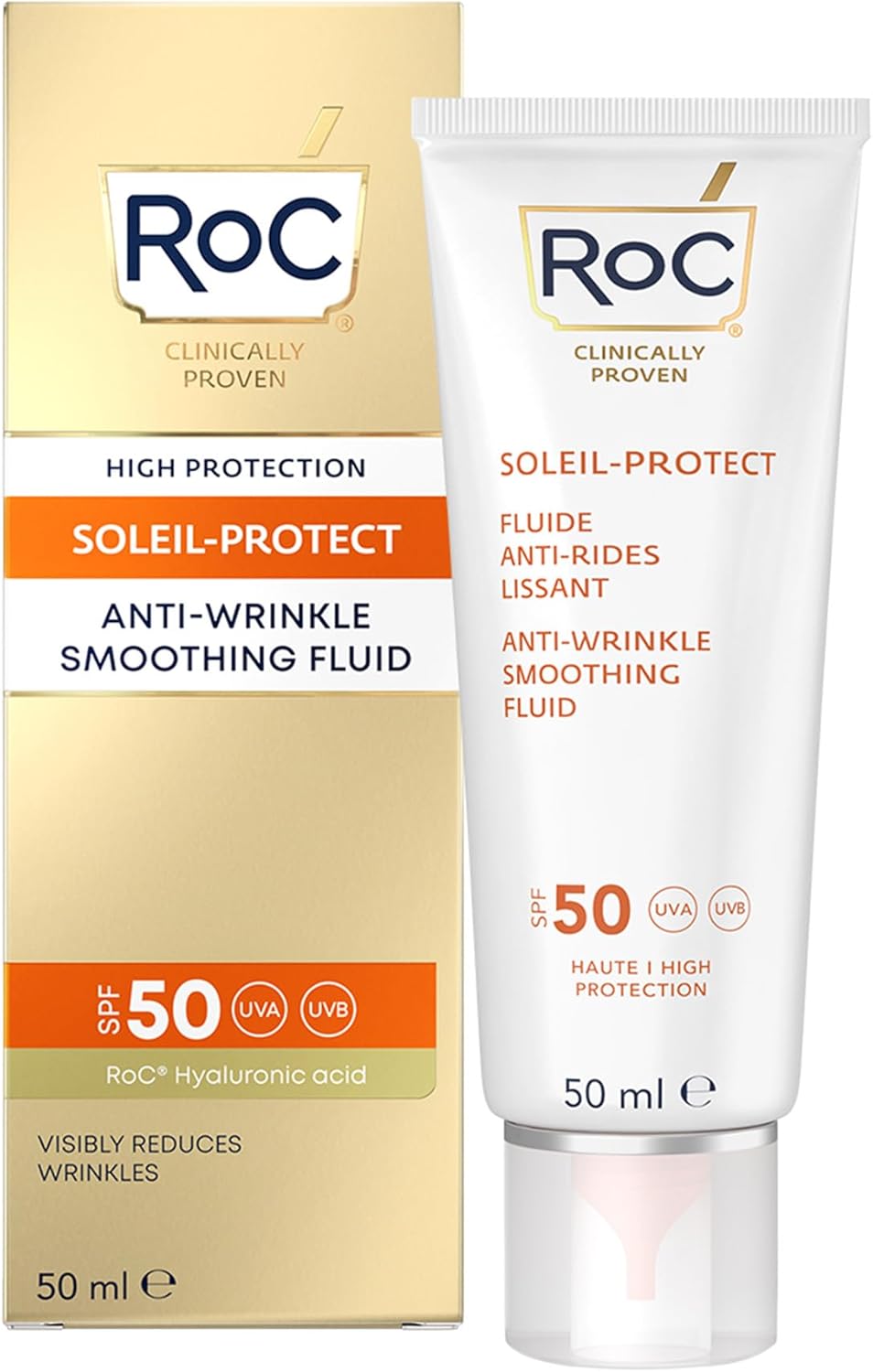RoC Soleil-Protect Kırışıklık Karşıtı Likit Yüz Güneş Kremi Spf50 50 Ml