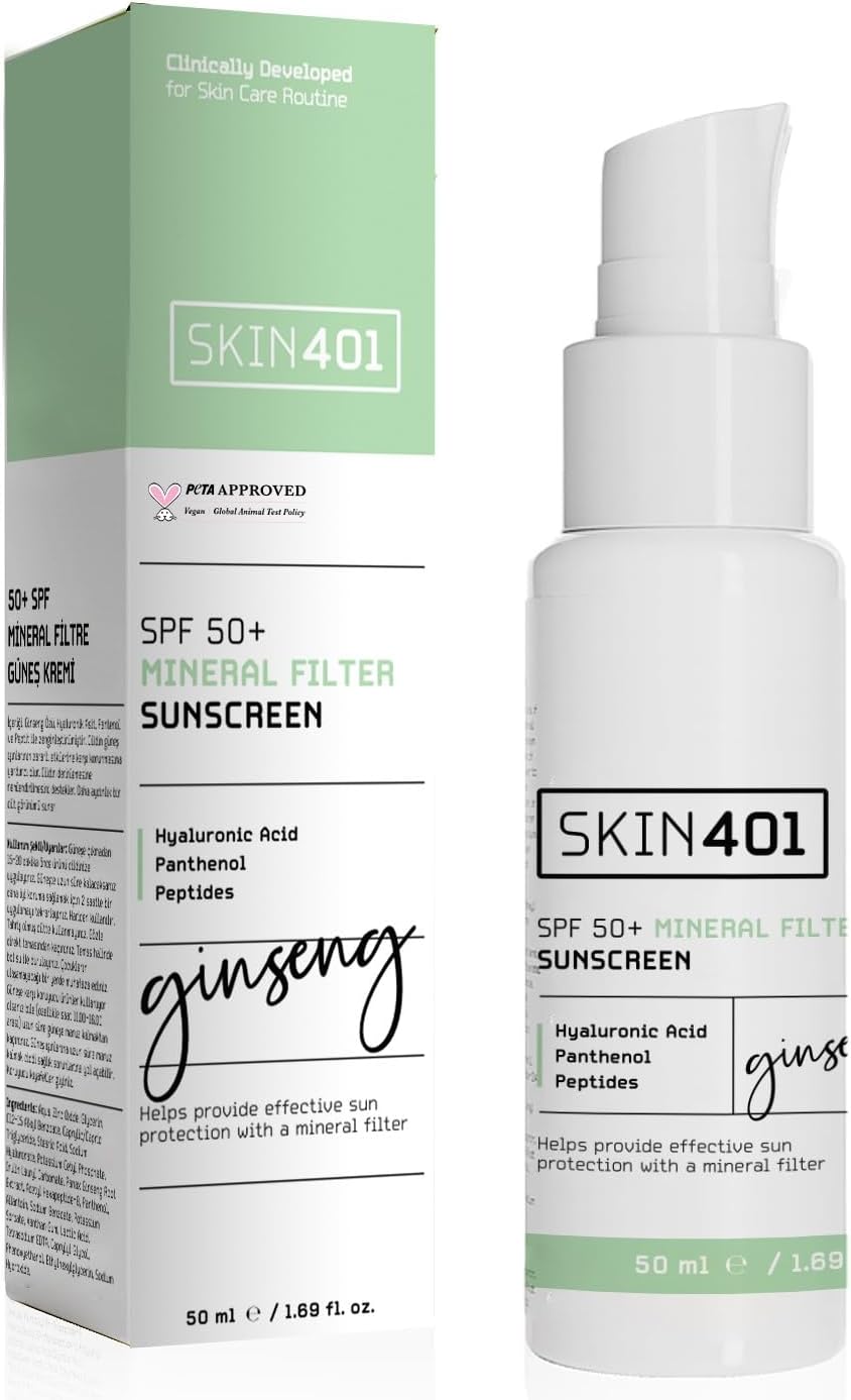 Skin401 SPF 50+ Mineral Filter Sunscreen Mineral Filtre Güneş Kremi 50 ml