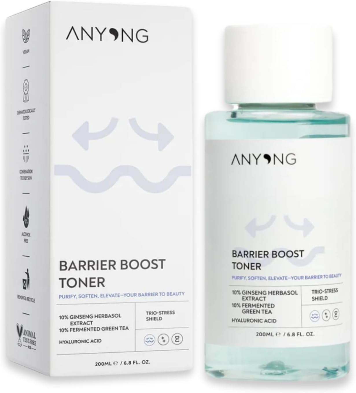 Anyong Bariyer Destekleyici ve Sakinleştirici Tonik 200 ml (Yeşil Çay & Ginseng Özü & Hyalüronik Asit)