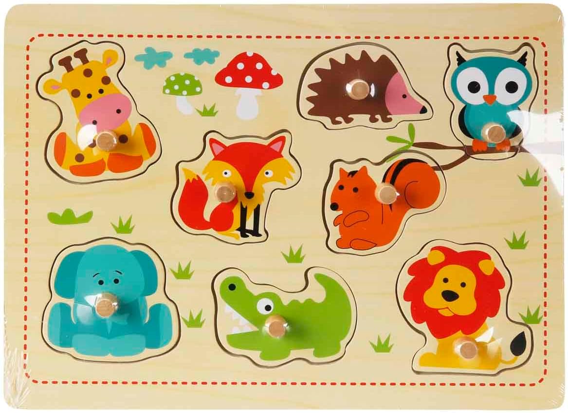 Tahta Raptiyeli Bultak Puzzle Orman Hayvanları 8 Parça