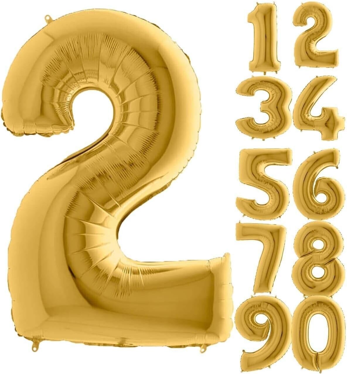 5DM 2 Rakam Balon Folyo Altın Sarısı 16 Inç