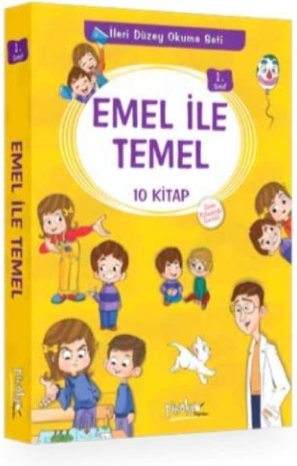 1. Sınıf Emel İle Temel Serisi - İleri Düzey Okuma Seti - 10 Kitaplık Set