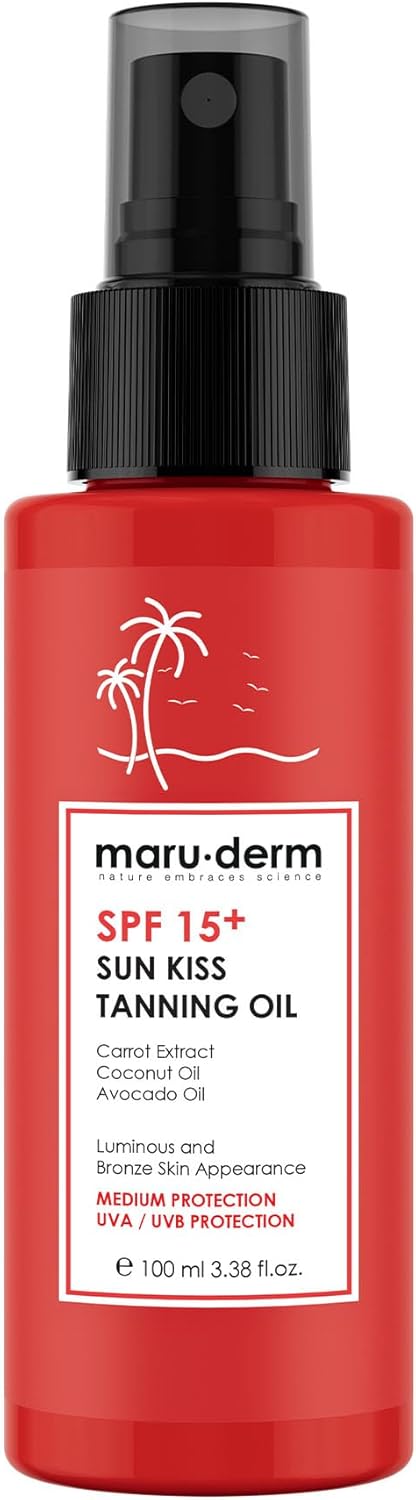 Maru.Derm SPF 15+ Bronzlaştırıcı Güneş Yağı 100 ml