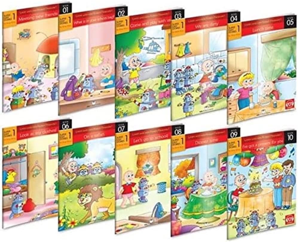 İngilizce Hikaye Seti (10 Kitap) İlkokul 1. Sınıf Karekod Dinlemeli