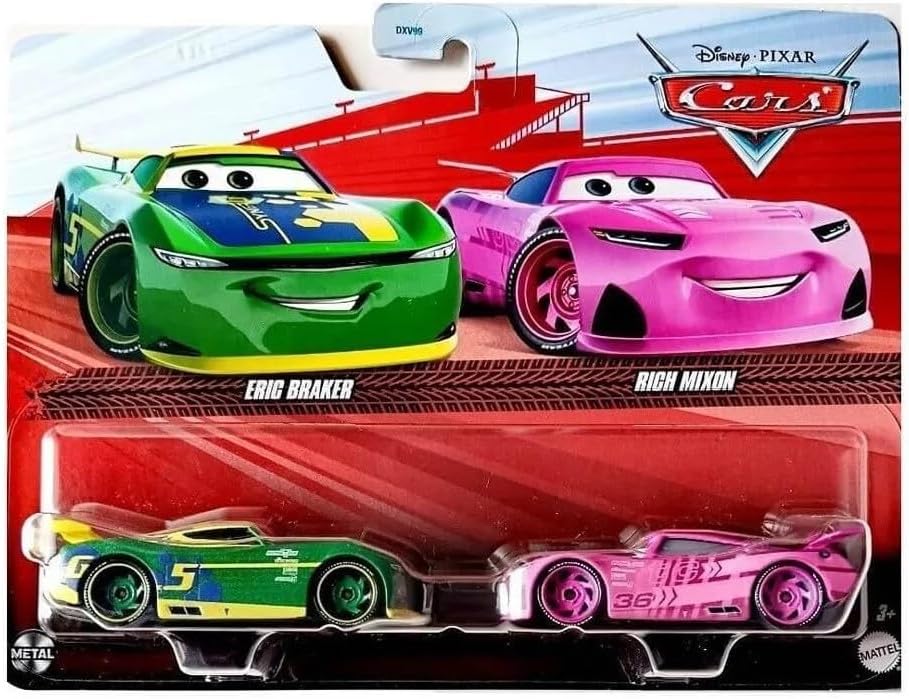 Car's Disny Pack 2 adet metal araba, 1:55 – ERIC BRAKER - RICH MIXON JDH51