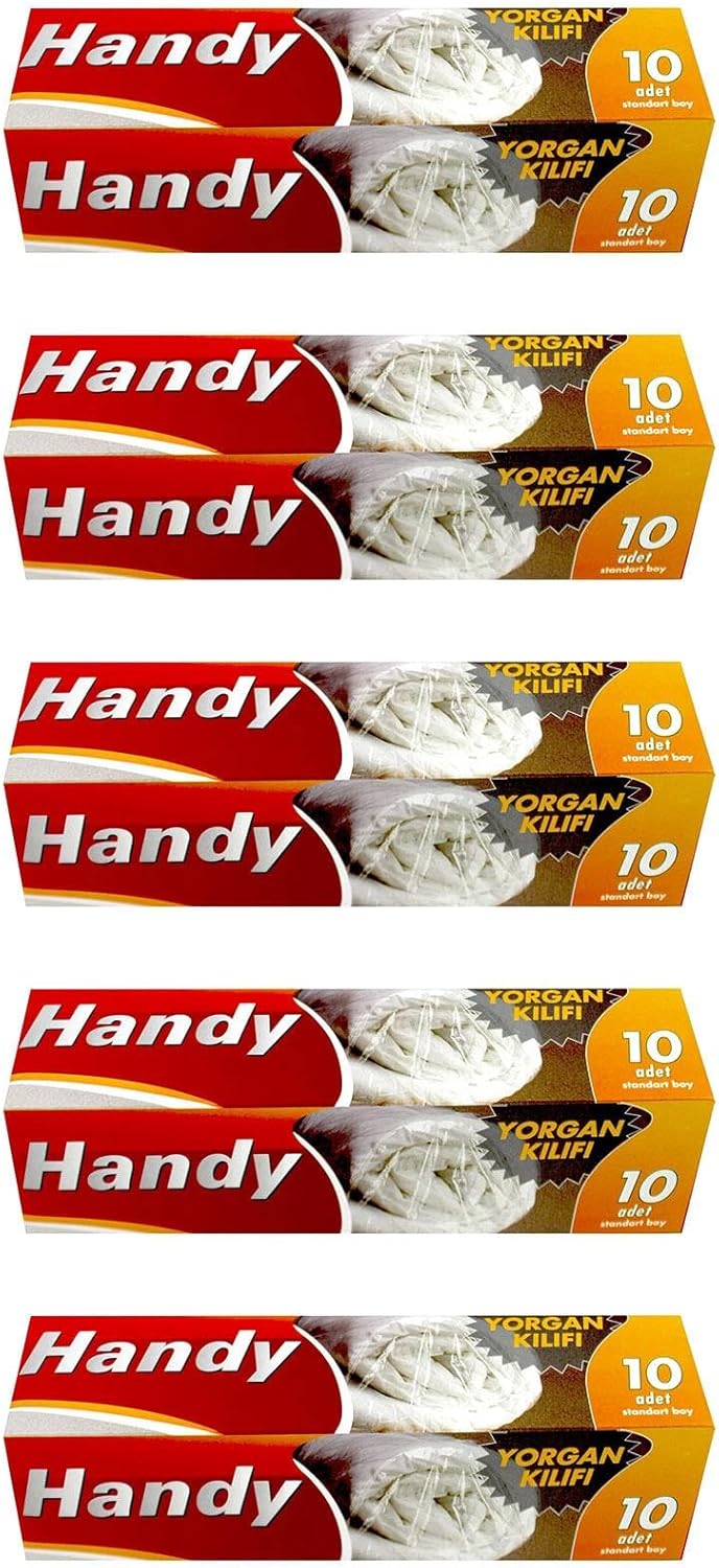 Vakumsuz Şeffaf Yorgan Yastık Battaniye Nevresim Kılıfı Poşeti Torbası - 10 Adetlik 5 Kutu