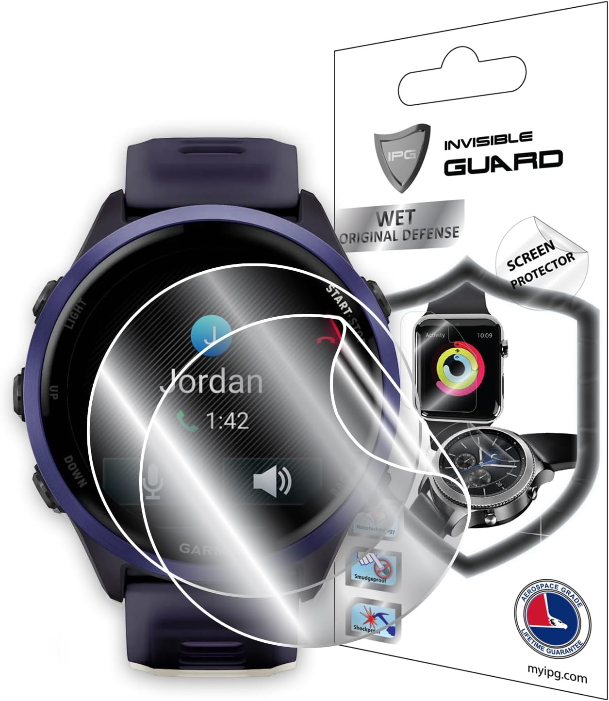 Forerunner 570-47mm GPS Running Smartwatch ile uyumlu IPG HydroGel Ekran Koruyucu (2 Adet)
