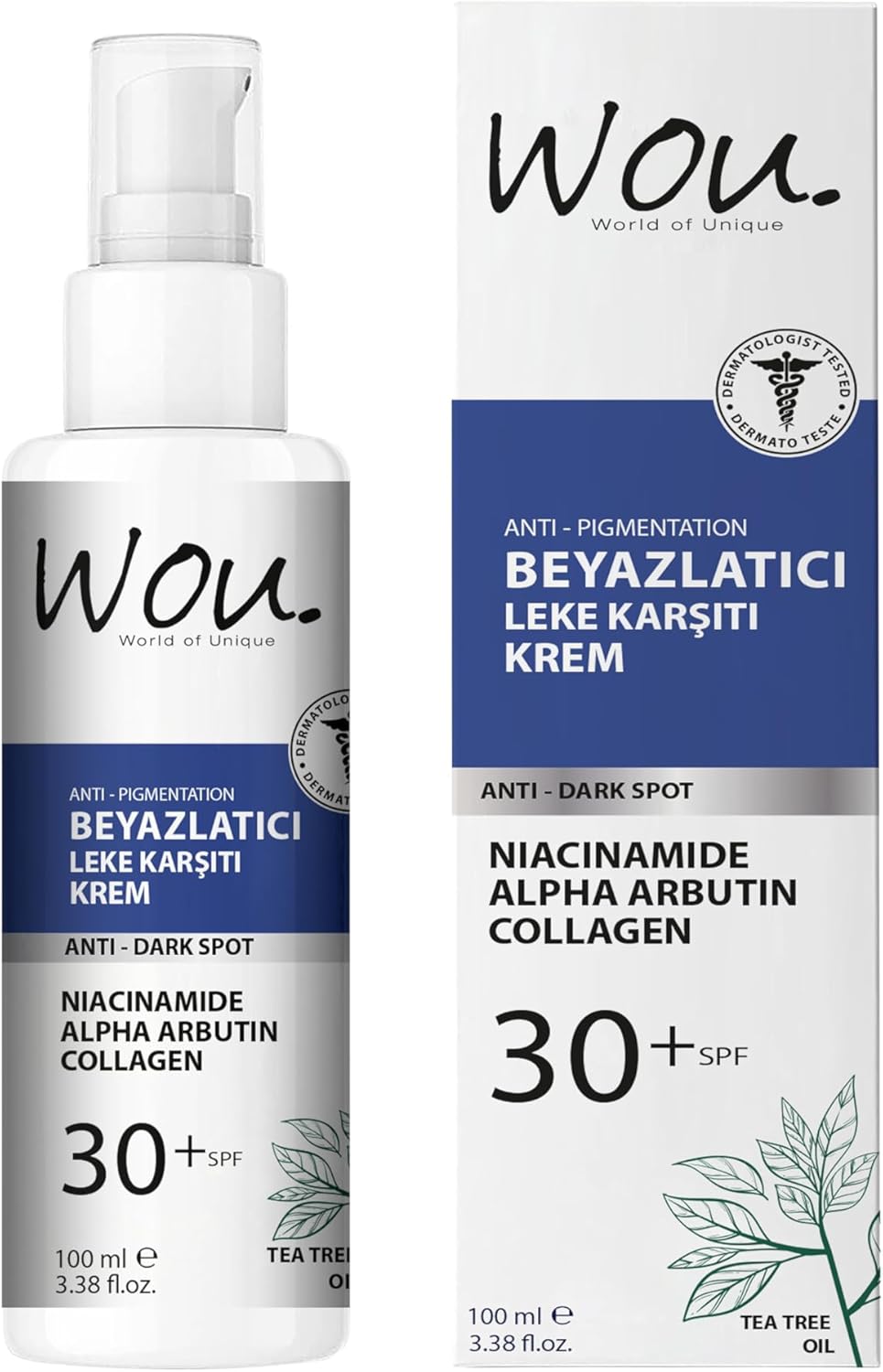Wou. World Of Unique Anti Dark Spot Beyazlatıcı Leke Karşıtı, Niacinamide,alpha Arbutin, Collagen Krem Spf30 100ml