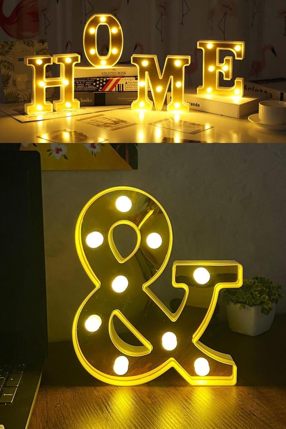 Patladı Gitti Dekoratif Led Işıklı 3D Harfler Büyük Boy Organizasyon Doğum Günü Kutlama (&)