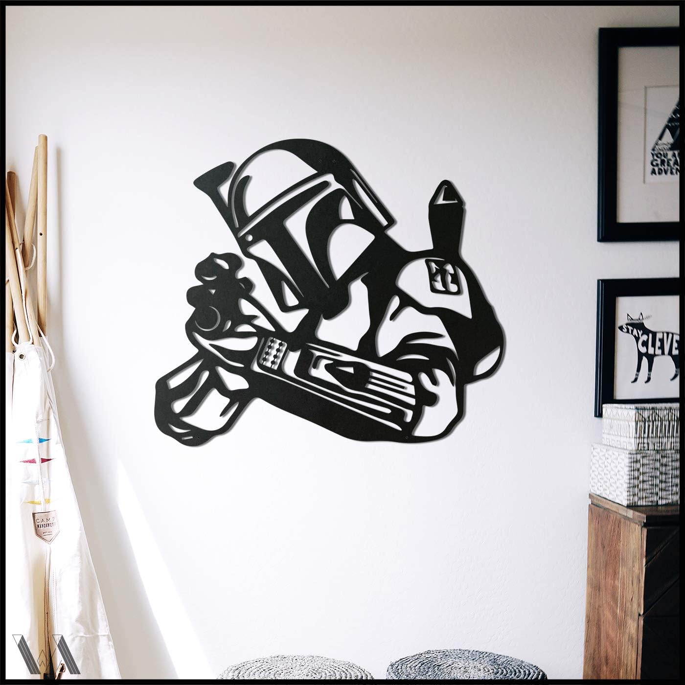 BCDHOMEDECOR,Boba Fett Metal Duvar Dekoru (40 * 43)