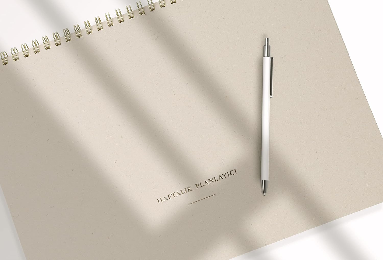 Tarihsiz Spiralli Haftalık Planlayıcı - 12 Aylık Kullanım