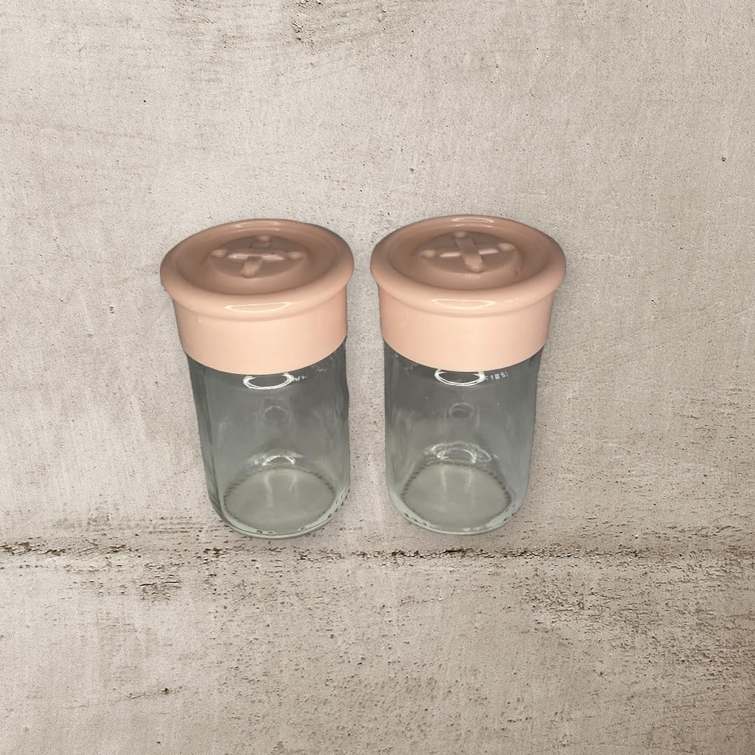 2 Adet Cam Tuzluk Plastik Kapaklı (Kutuludur)-75 CC