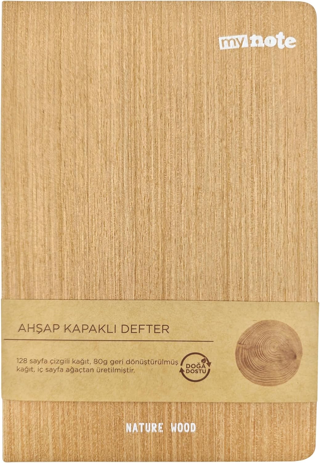 A5 Ahşap Kağıt Kaplı Defter