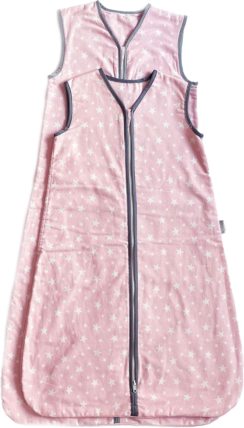 Kışlık ve Mevsimlik, Çift Kat Flanel Kumaş, Bebek Çocuk Uyku Tulumu, 1 TOG (3-18ay)