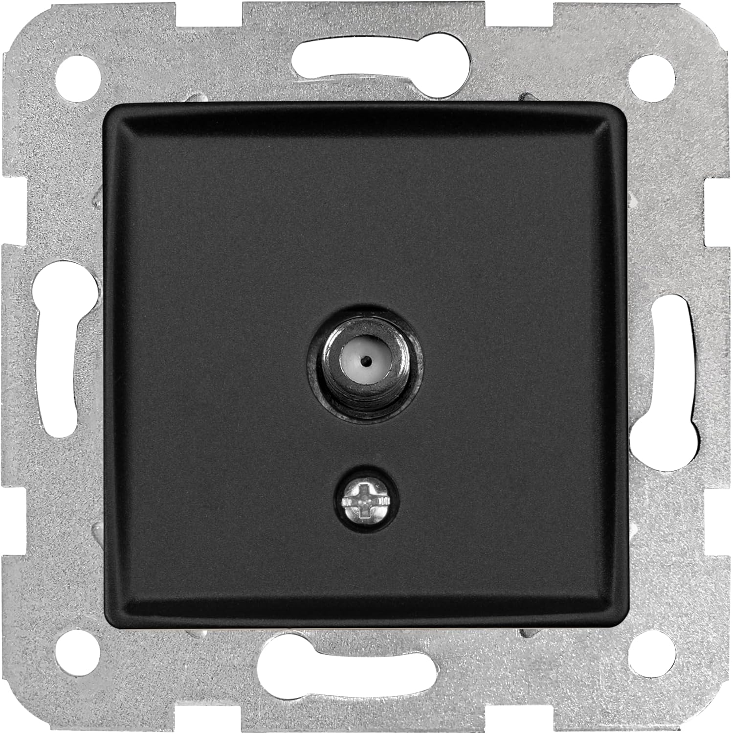 Gece Siyahı Uydu Priz F Konnektörlü 10 dB Mekanizma ve Kapak