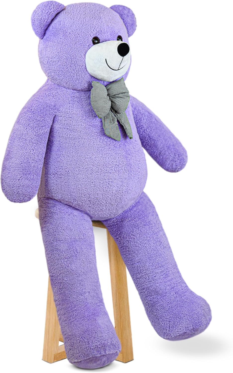 Özgüner Oyuncak Papyonlu Dev Pelüş Ayıcık,Sevgiliye Hediye Ayıcık (160cmLila)