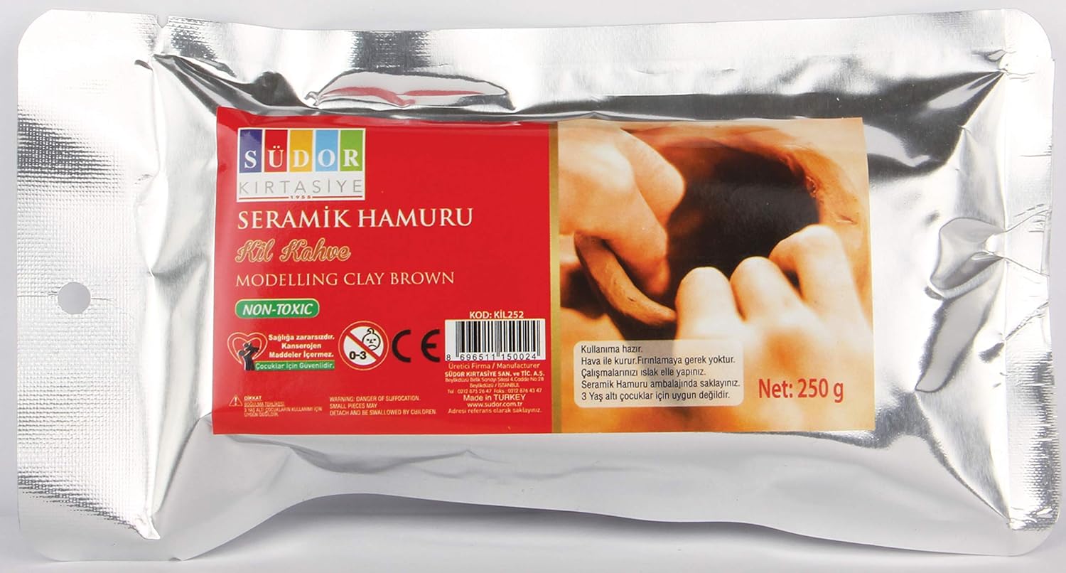 Diğer SÜDOR SERAMİK HAMURU KİL HAHVERENGİ 250 GR