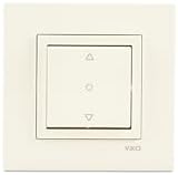 Krem Tek Düğmeli Jaluzi