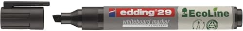 29 EcoLine beyaz yazı tahtası kalemi, siyah, 1 kalem, kesik uç, yeniden doldurulabilir