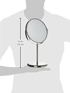 Ikea Trensum ayaklı kozmetik aynası, çift taraflı, büyütmeli, paslanmaz çelik çerçeve