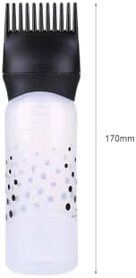 120 ml Plastik Saç Boyası Doldurulabilir Şişe Aplikatör Kuaför Saç Boyama Tarağı Aplikatörü