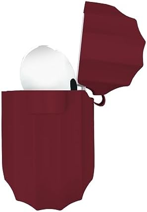 3 Uyumlu Rubber Silicone Kancalı Yumuşak Silikon Kılıf 3 Uyumlu Kulaklık Kılıfı (Bordo)