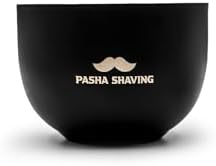 Avuç İçi Tıraş Kasesi, Paslanmaz Çelik Çift Katmanlı Seyahat Boy Mükemmmel Dizayn, Geleneksel Tıraşa Modern Dokunuş (Siyah, 8cm X 5cm)